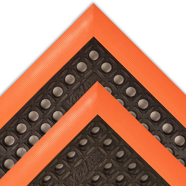 Safety-Stance-olajálló-törmelékelvezető-munkaszőnyeg-narancs-rampaval